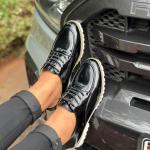Glossy urban derby shoes