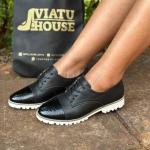 Signature leather brogues