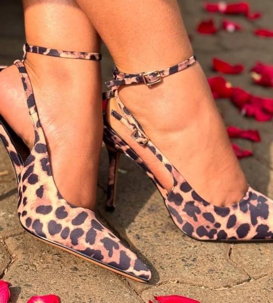 Elegant leopard print stiletto