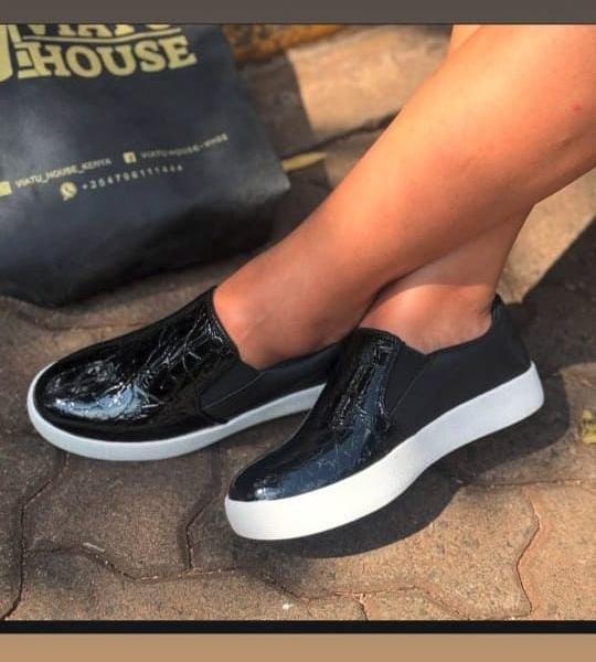 Textured slip-on sneakers