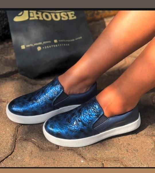 Textured slip-on sneakers